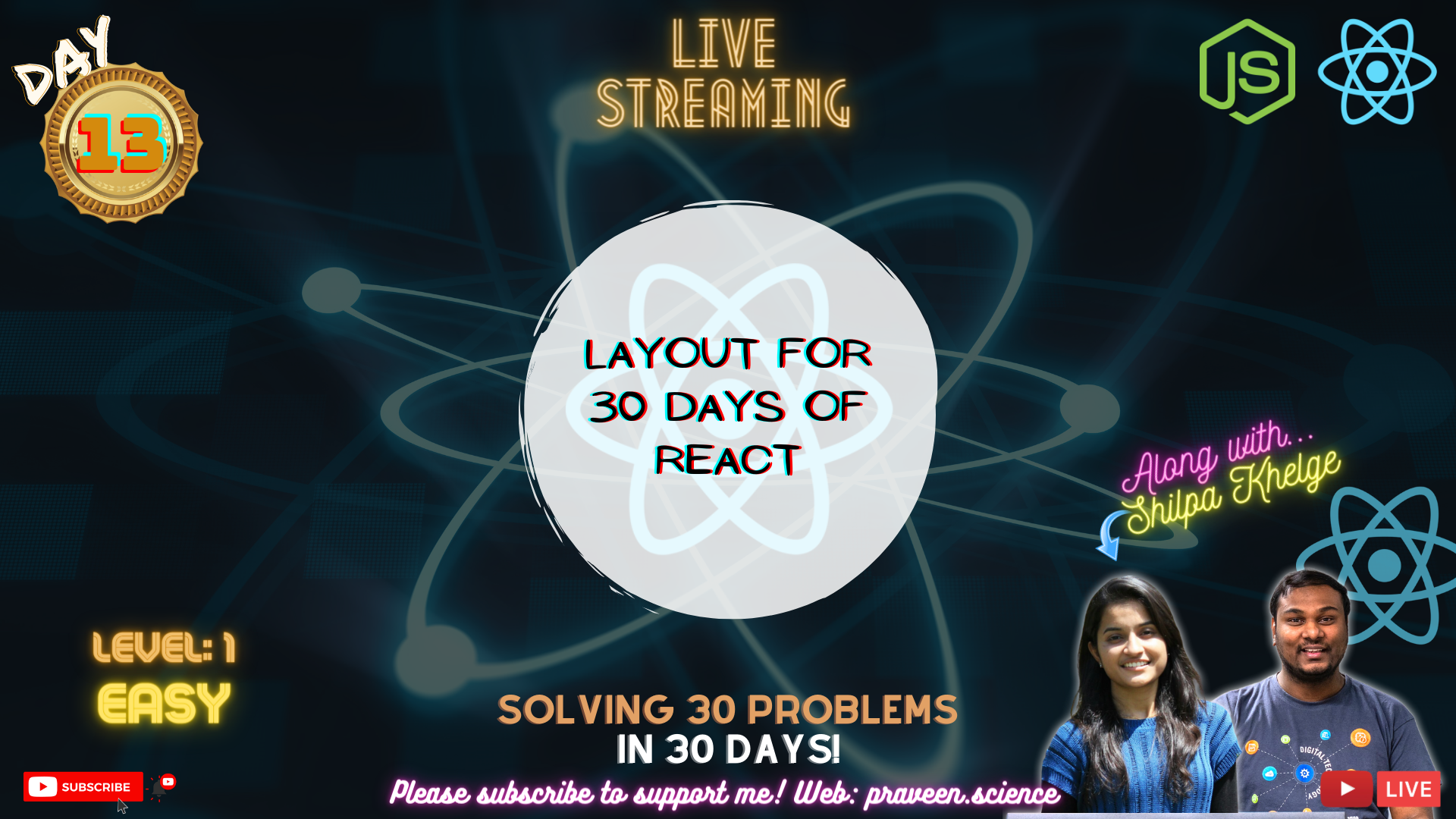 Layout for 30 Days of React