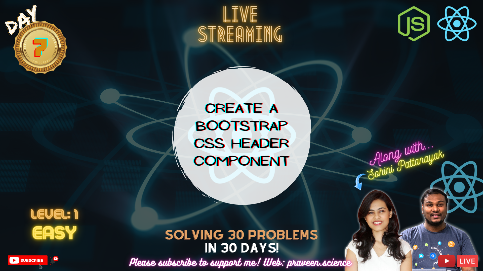 Bootstrap CSS Header Component